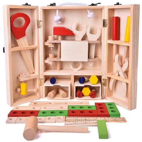 wooden tool box toy